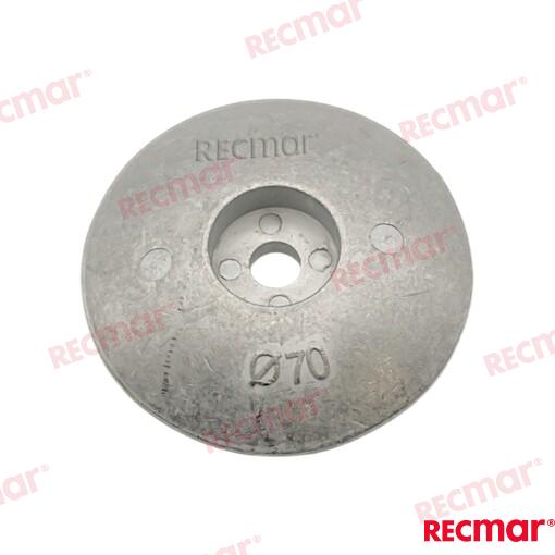 Single Anode Disc Ø70mm Zinc