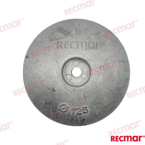 Rudder Anode Ø125mm Zinc