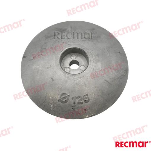 Rudder Anode Ø125mm Zinc