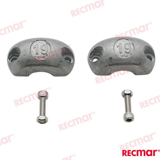 Flat Collar 19mm Zinc Anode