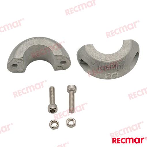 Flat Collar 25mm Zinc Anode