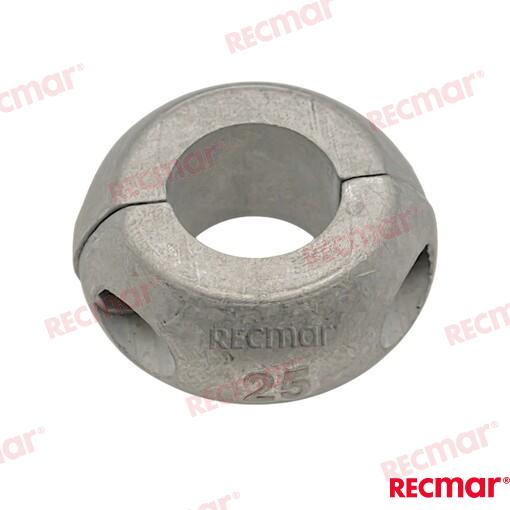 Flat Collar 25mm Zinc Anode