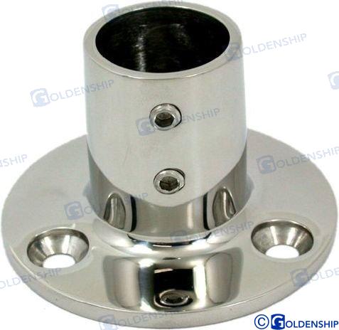 Round base 90º Tube Ø22mm Base Ø67mm	 AISI316