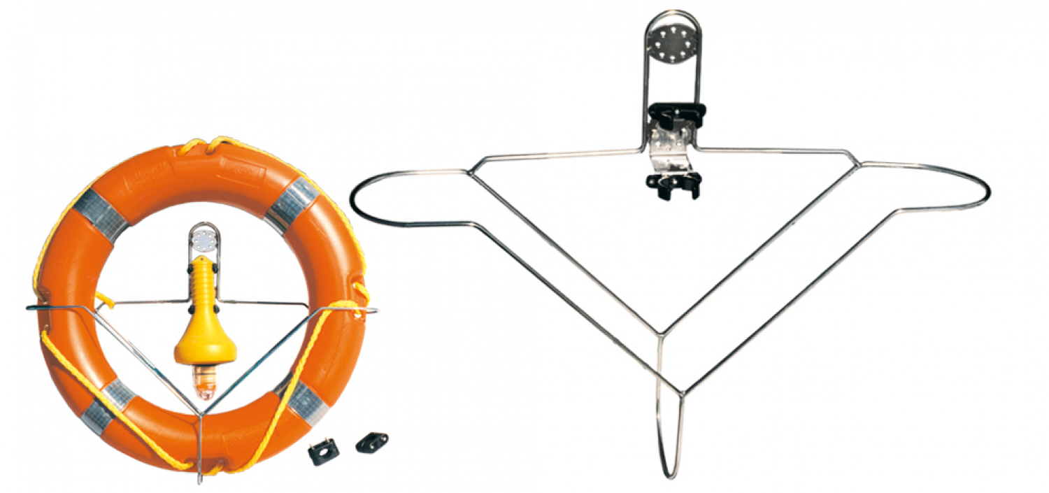 Stainless steel bracket for ring buoy 75cm for railing 22-25-28mm
