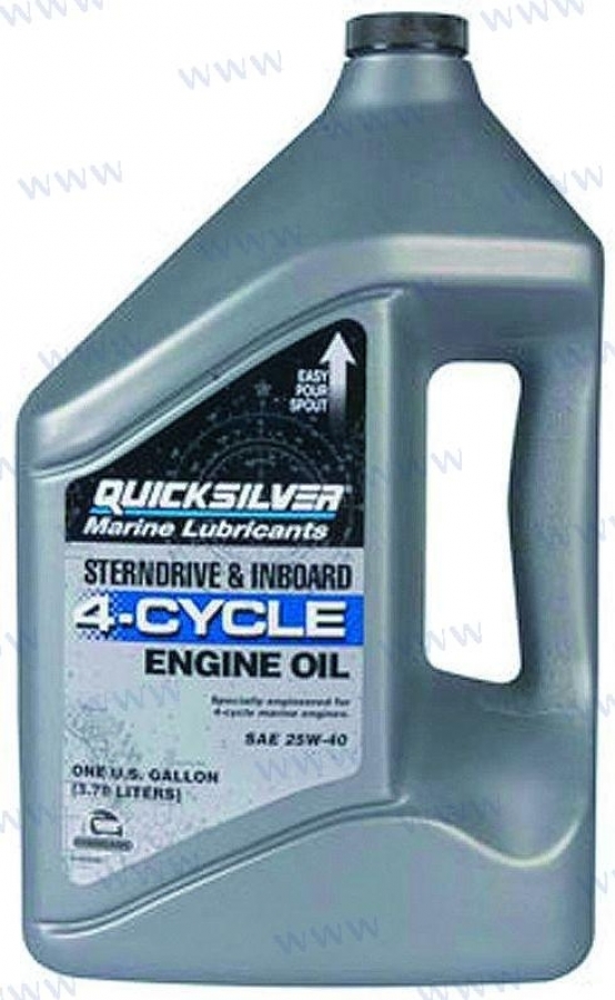 масло 25W40 Quicksilver 3.8L - Для стационарных двигателей OEM: Mercruiser: 858049, 858049K01, 8M0061422, 8M0086224, 8M0206954, 92-802839A30