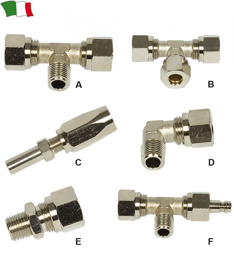 Connection for 10 mm hose 8 mm T-fittings