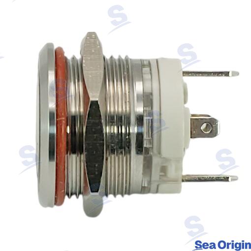 20A ON-OFF Switch, Red, IP65, Stainless Steel