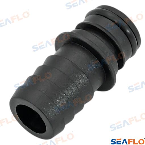Seaflo Straight fitting w/ O-Ring 3/4” QA x 3/4” Barb