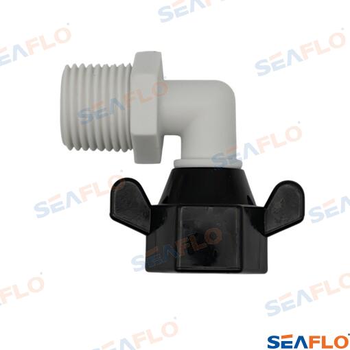 Seaflo MNPT Elbow Fitting 1/2"-14 FNPT x 1/2"-14 MNPT