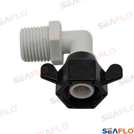 Seaflo MNPT Elbow Fitting 1/2"-14 FNPT x 1/2"-14 MNPT