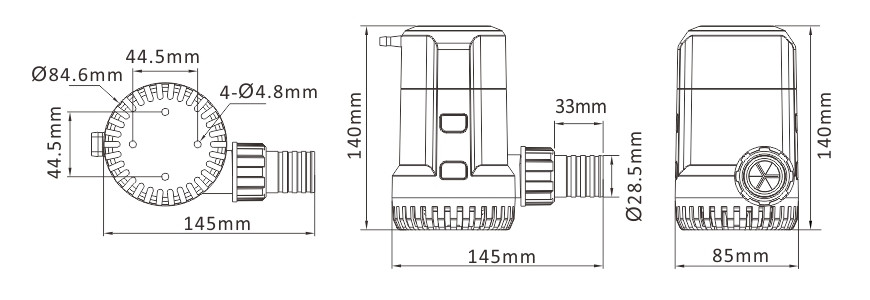bilge pump automatic SEAFLO  s13b 12v 1500gph
