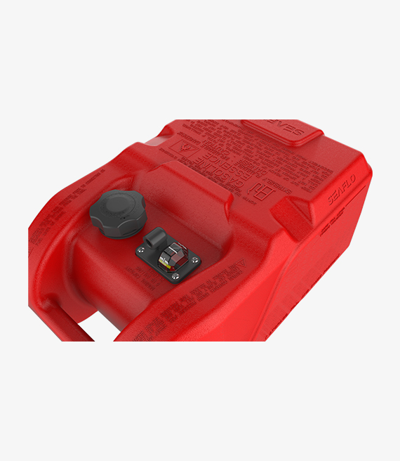 Portable fuel tank SEAFLO with level sensor 24L, red