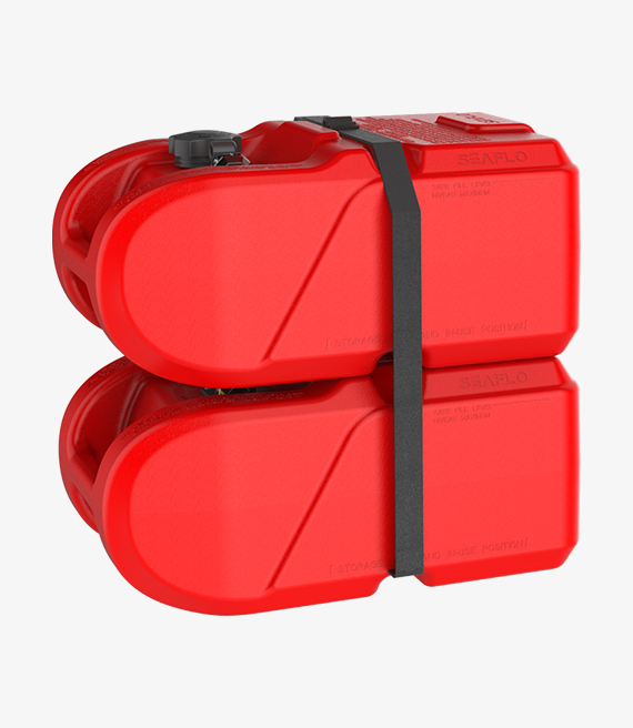 Portable fuel tank SEAFLO with level sensor 24L, red