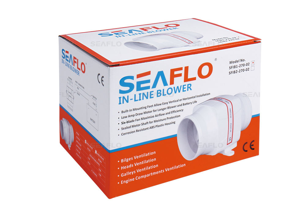 in-line blower 24v 4"/105mm 465m3/h