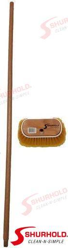 soft brush with 48inch threaded handle