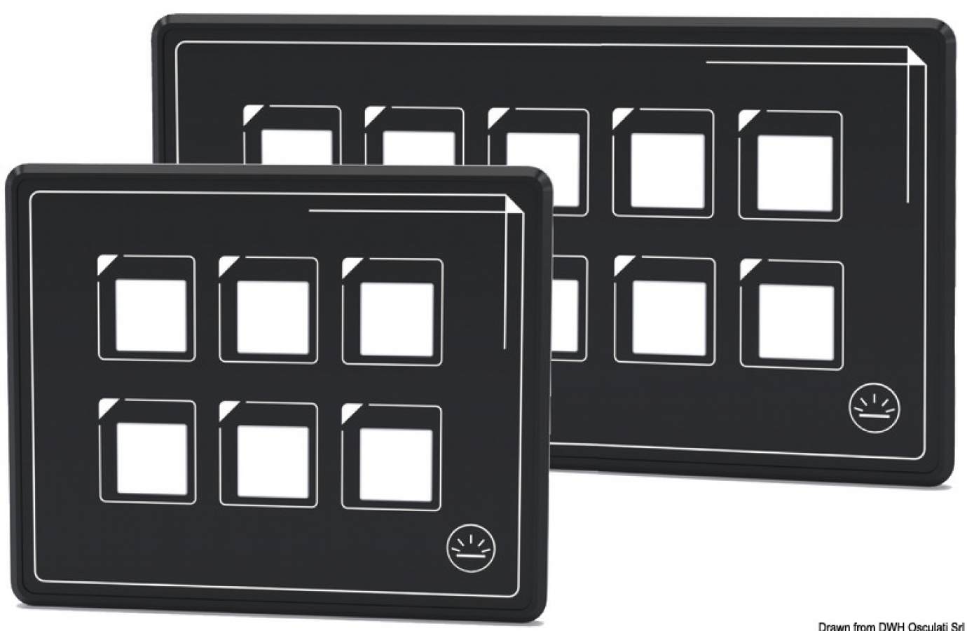 Touch control panel with super-thin control panel 10 switches - connected with a micro USB cable 130x75mm IP67