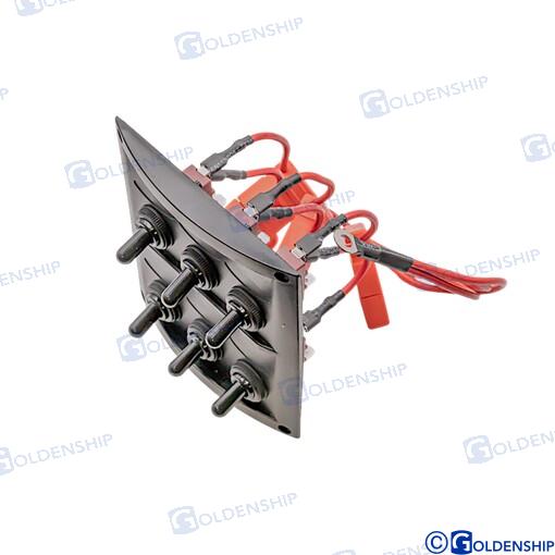 РАСПРЕДЕЛИТЕЛЬНАЯ ПАНЕЛЬ ПЕРЕКЛЮЧЕНИЯ 6 поз. 15А 12В 110 x 125 mm