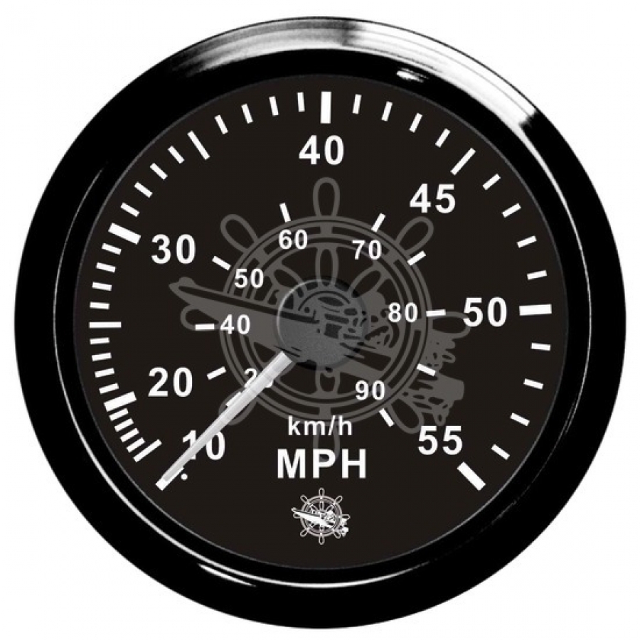 Спидометр 0-55 MPH  черный / хром