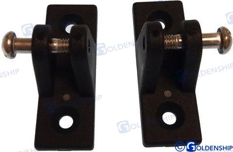nylon deck hinge black (pair) 61x21mm