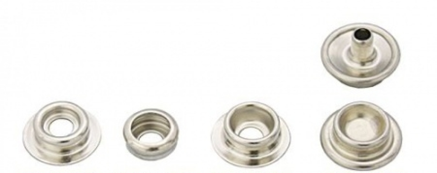 Rivets with steel buckle Ø9.6mm nickel-plated brass - DURABLE®DOT® system