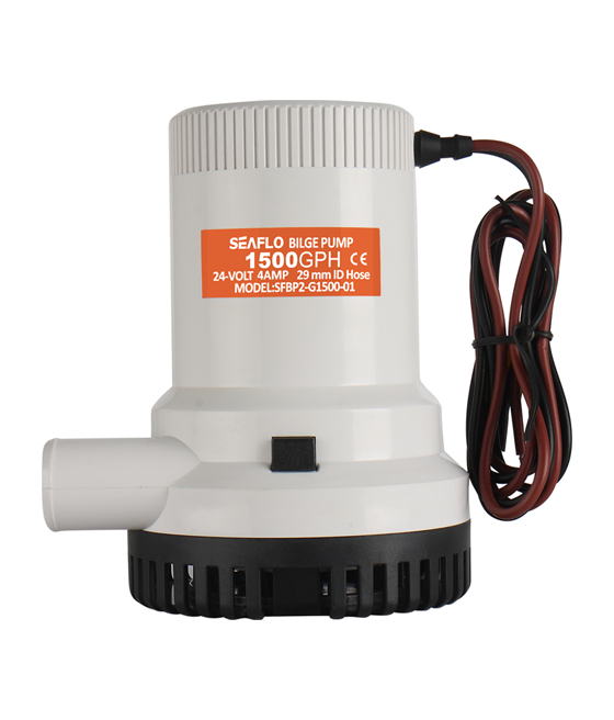 Water pump 2000GPH 12V 10A Output D29mm 126l/min Seaflo SFBP1-G2000-01
