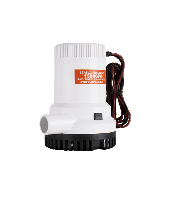 Bilge pump 12V 8A 1500GPH 95L/min 29mm Seaflo SFBP1-G1500-01