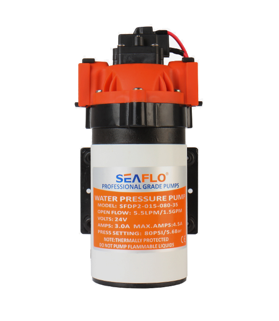 Diaphragm fresh water pump 12v series SEAFLO 52 12V 4,3Bar 15L/min with automatic switch SFDP1-040-060-52