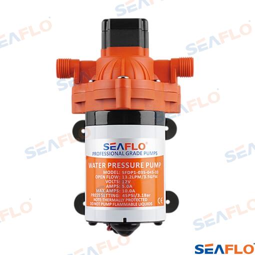 Fresh water diaphragm pump series 33 Seaflo 12V 11.6l/min 3.1Bar 45psi Ø1/2" 14MNPT SFDP1-030-045-33